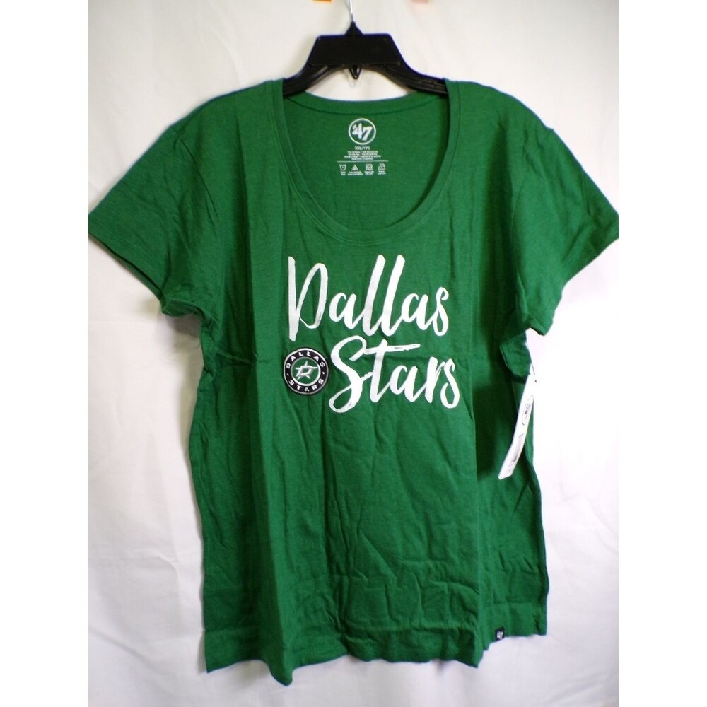 47 Brand Women's Dallas Stars Scoop Neck T-Shirt 2XL Kelly Green